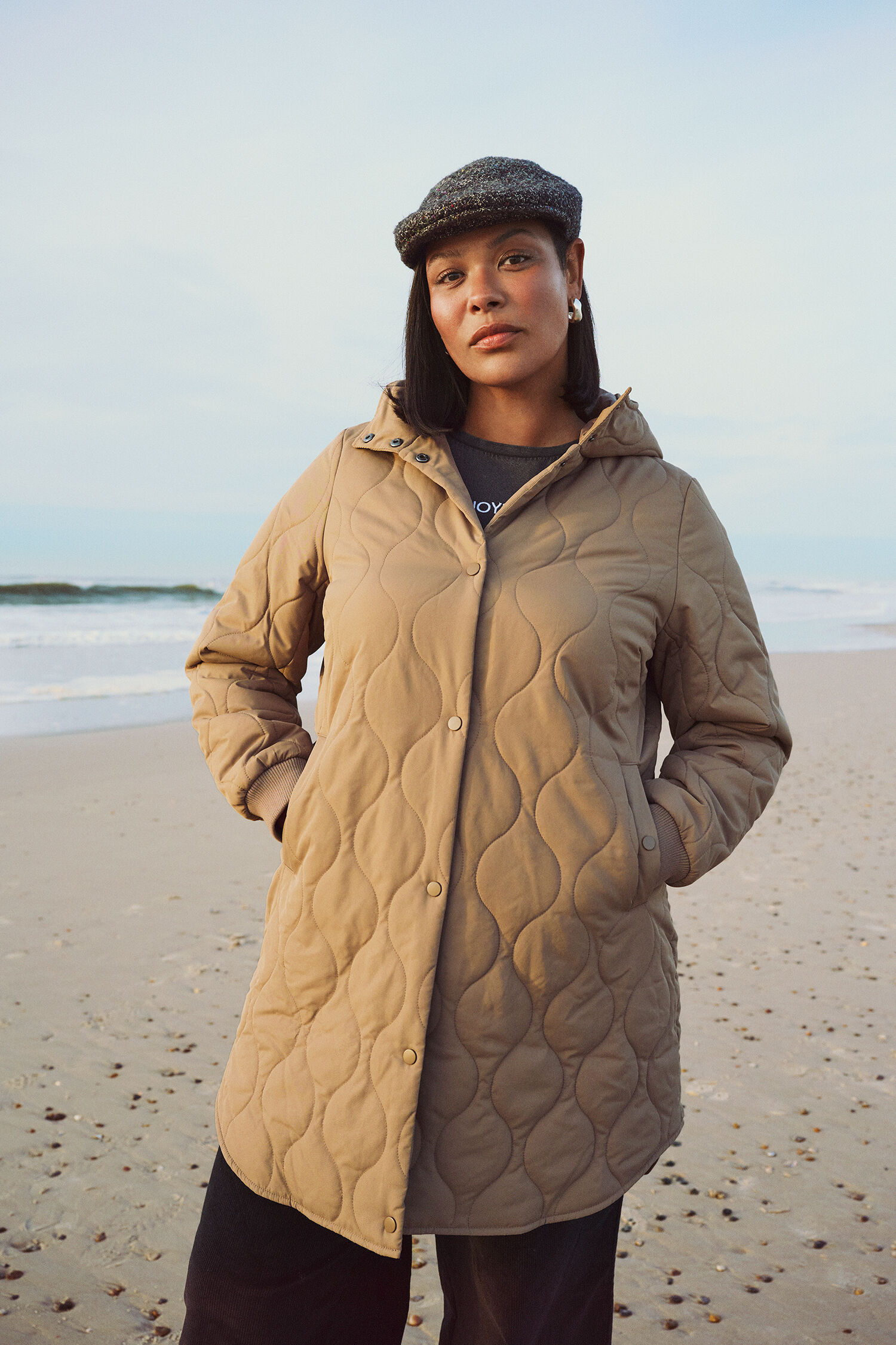 Gesteppte Jacke mit Details, , Model