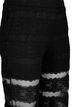 Lockere Hose mit Spitze und transparentem Mesh, Black, Packshot image number 2