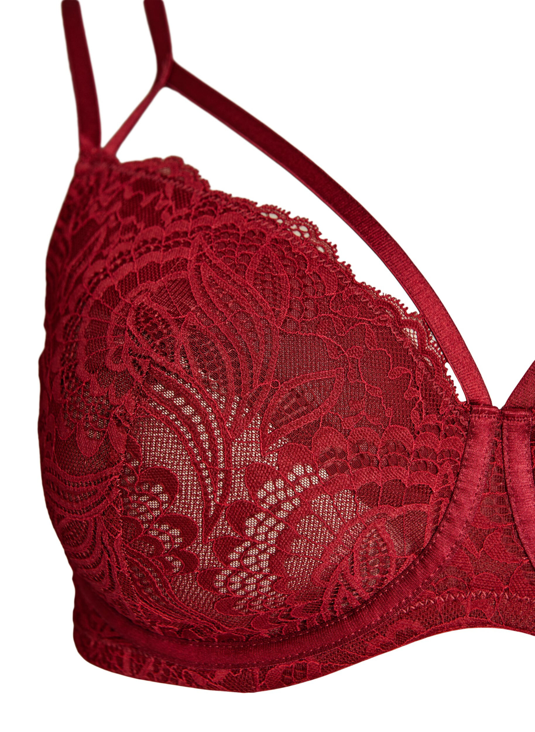ZizziFull-Coverage-BH mit Spitze und doppelten Tr&auml;gern, Schwarz, Packshot image number 2