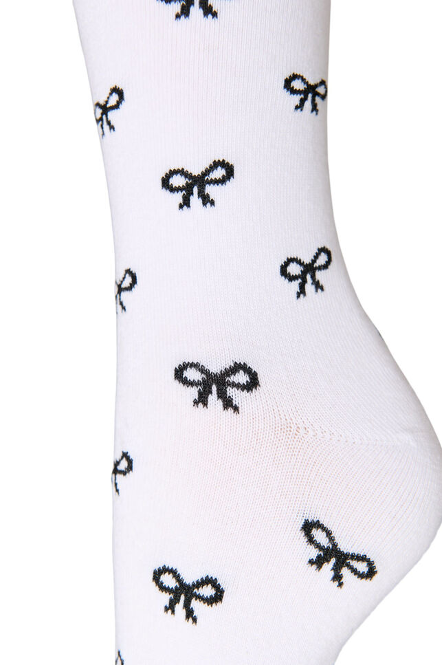 Socken aus Baumwolle mit Mustern, Wei&szlig;, Packshot image number 2