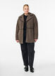 Weiche Teddyjacke mit Kontrastdetails, Braun, Model image number 1