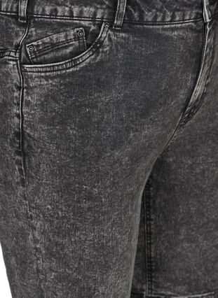 Denim Shorts mit hoher Taille, Grey Denim, Packshot image number 2