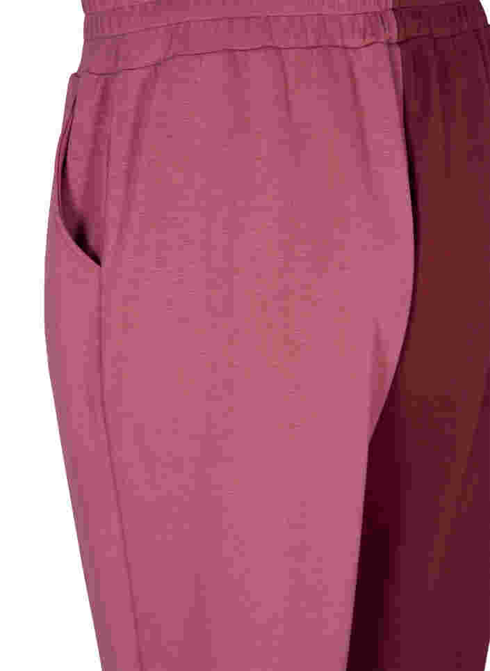 Sweatpants mit Colour-Block, Red Mahogany/RoseBr., Packshot image number 2