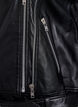 Leder-Bikerjacke mit G&uuml;rtel, Schwarz, Packshot image number 2