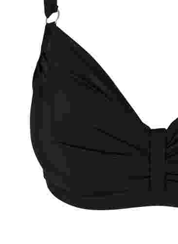Bikini-Top mit Bügel und Drapierung, Black, Packshot image number 2
