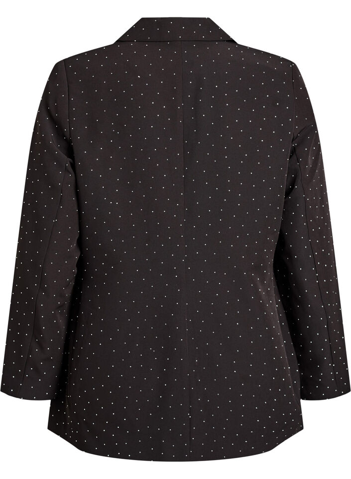 Blazer mit Strasssteinen, Schwarz, Packshot image number 1
