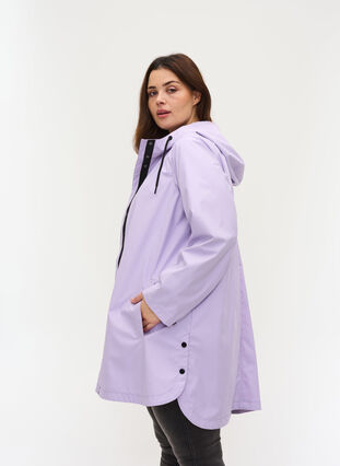 Regenjacke mit Kapuze und Taschen, Pastel Lilac, Model image number 0