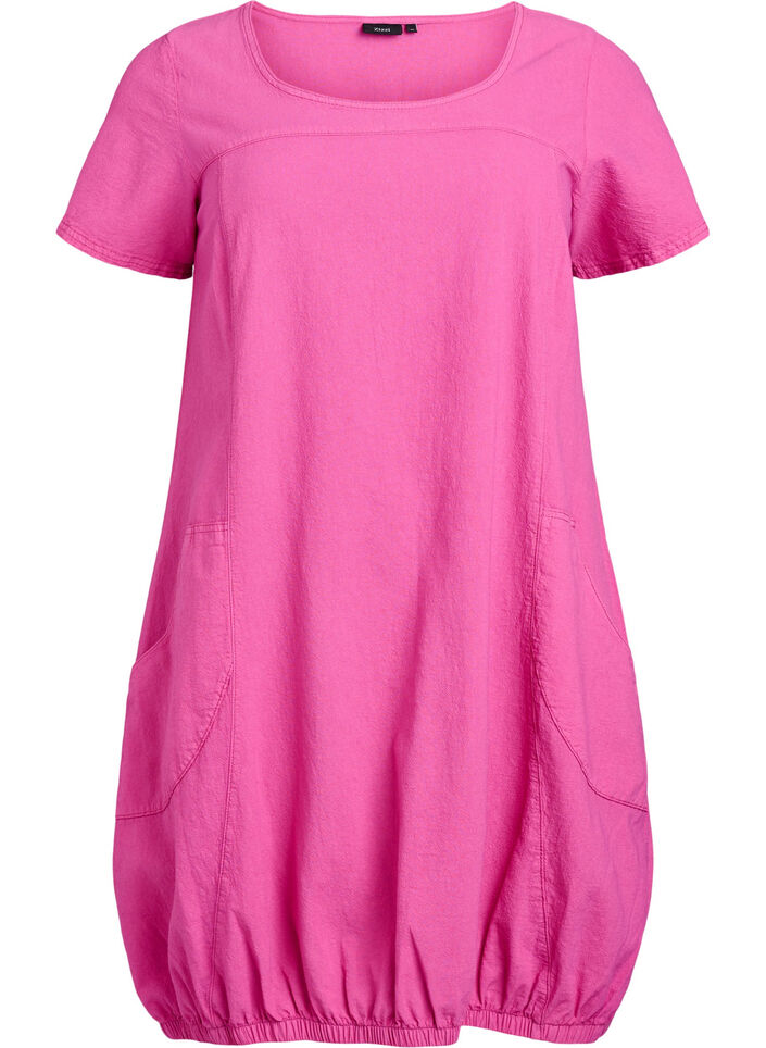 Kurzarm Kleid aus Baumwolle, Rot, Packshot image number 0