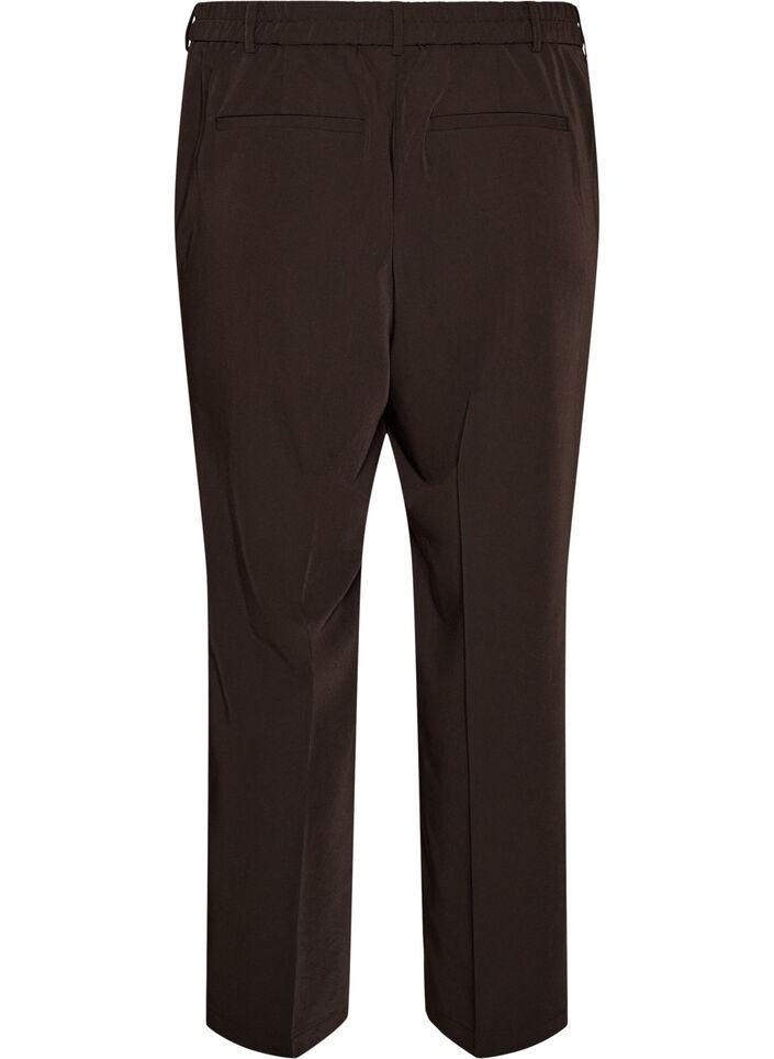 Hoch taillierte Hose mit B&uuml;gelfalten, Braun, Packshot image number 1
