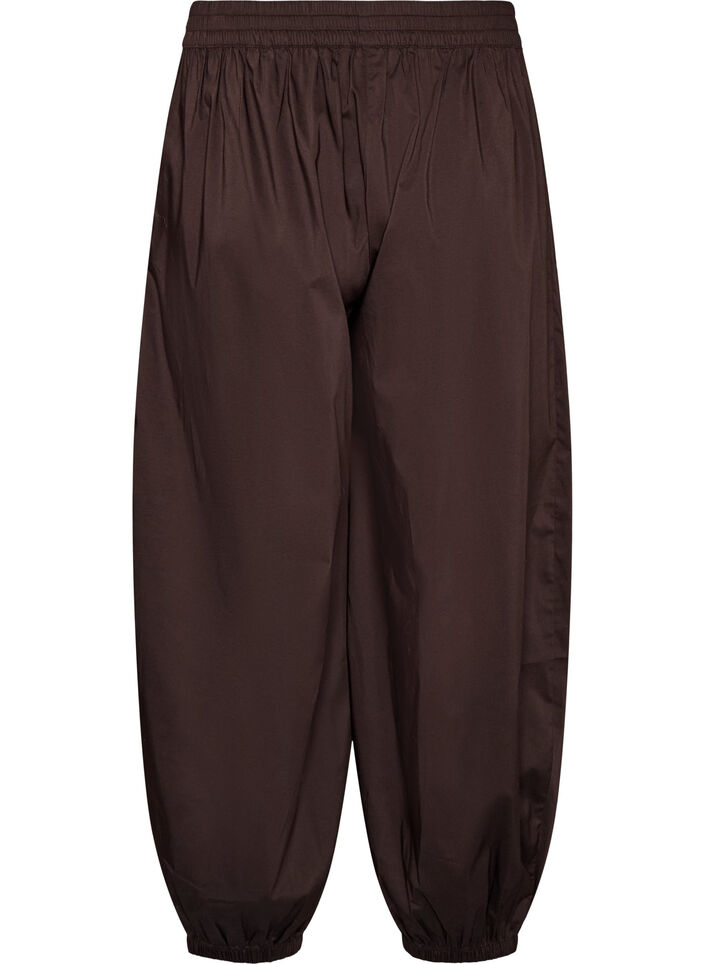 Ballonhose mit Taschen und elastischem Bund, Braun, Packshot