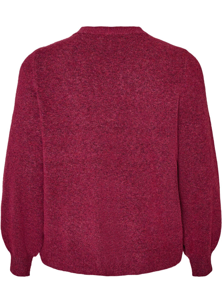 Strickjacke aus weichem Strick mit goldfarbenen Kn&ouml;pfen, Rot, Packshot image number 1