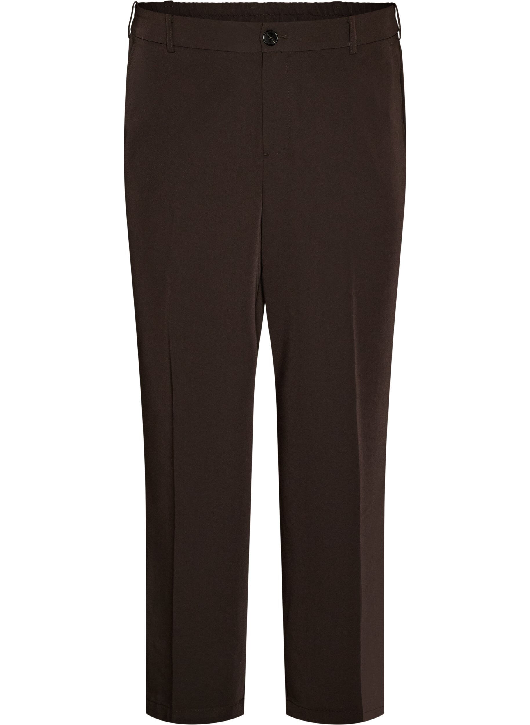 Hoch taillierte Hose mit B&uuml;gelfalten