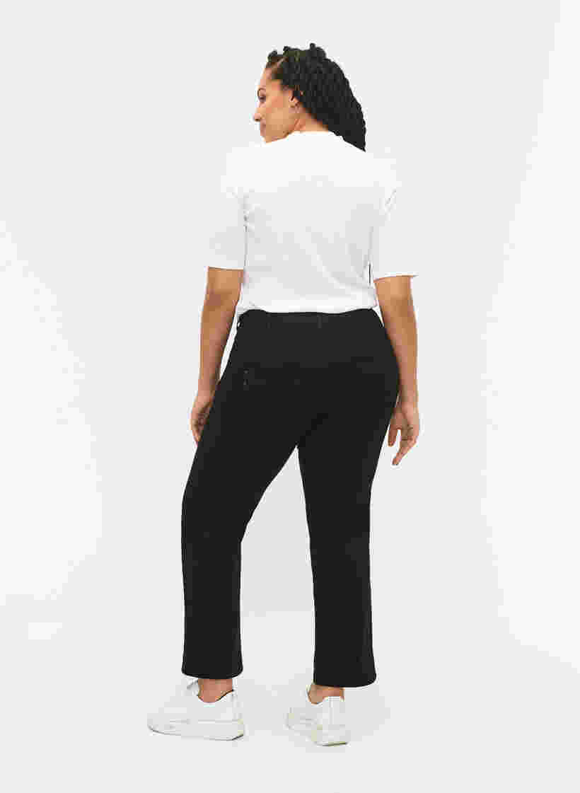 Regular Fit Gemma Jeans mit hoher Taille, Black, Model image number 2