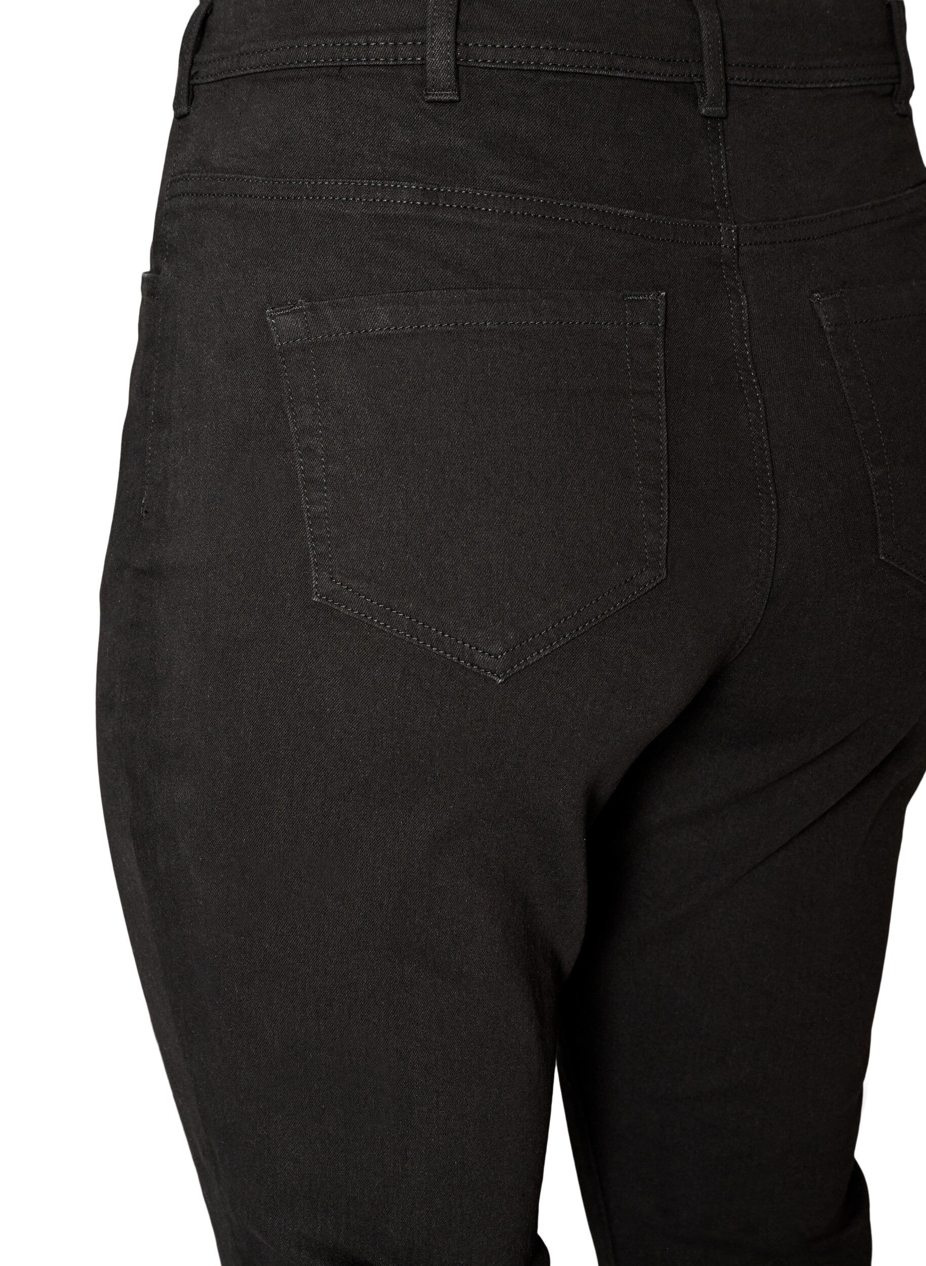 ZizziHoch taillierte Jeans mit Bootcut, Schwarz, Packshot image number 3