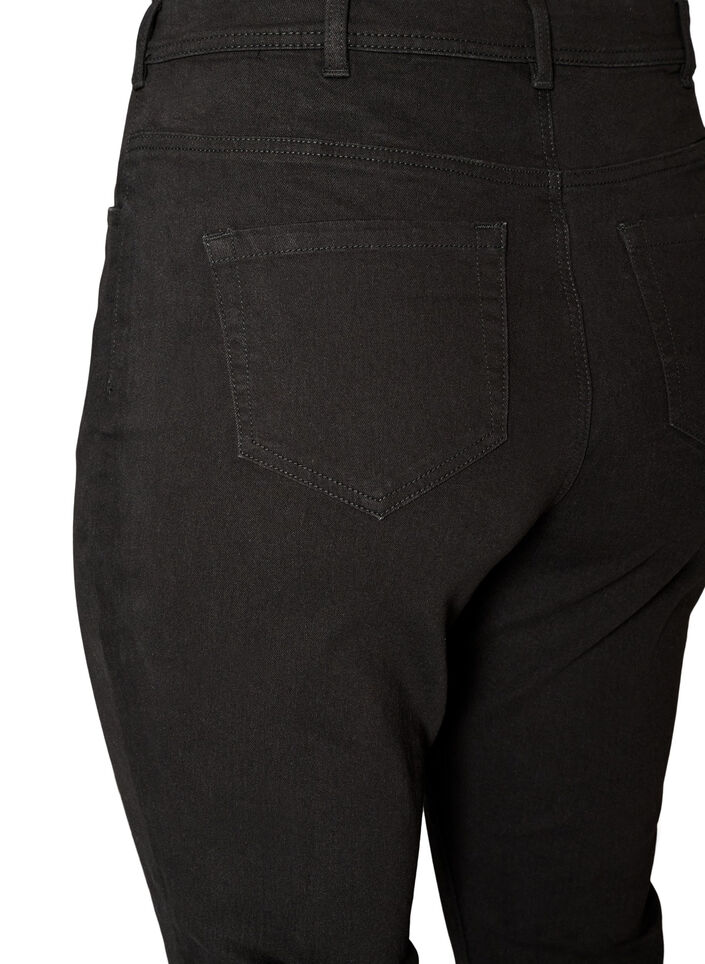 Hoch taillierte Jeans mit Bootcut, Schwarz, Packshot image number 3