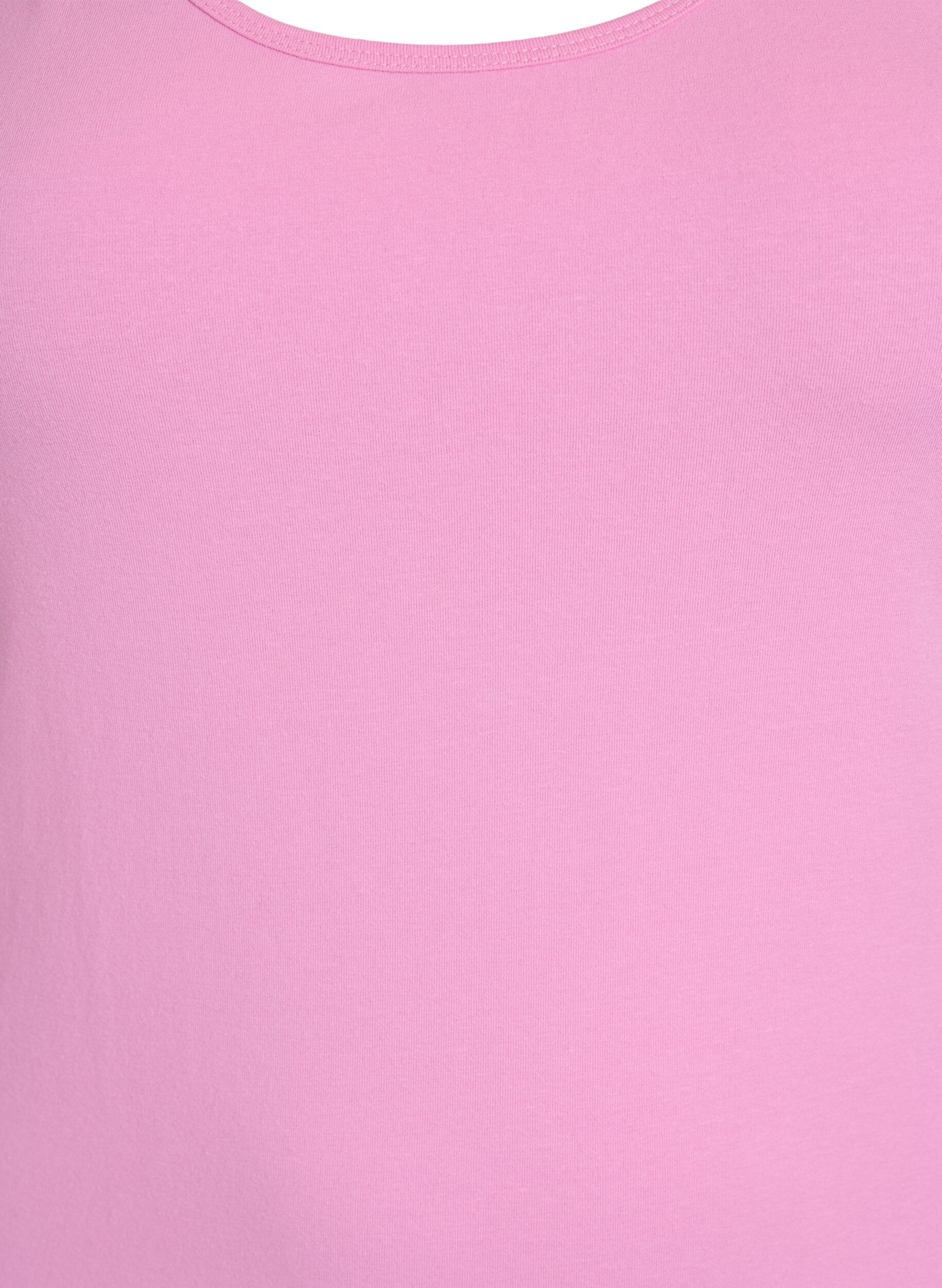 ZizziSolide Farbe Grundoberteil aus Baumwolle, Pink, Packshot image number 2