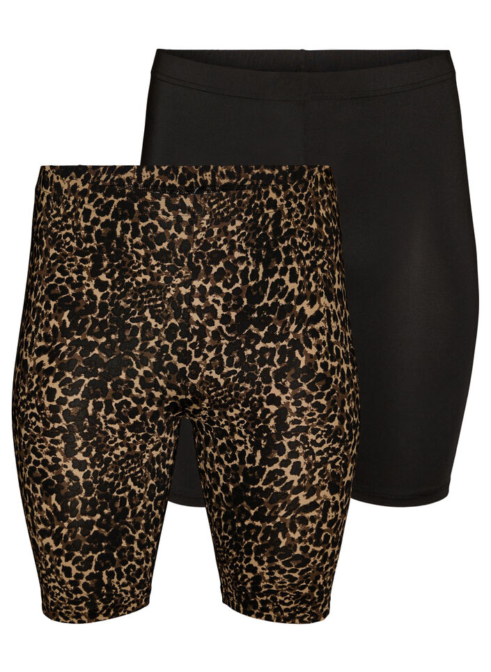 2er-Pack Radlershorts, Braun, Packshot image number 0