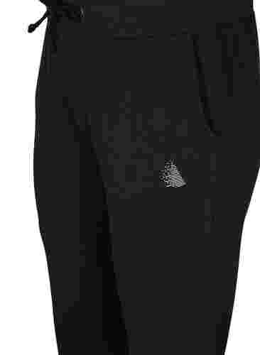 Einfarbige Trainingshose mit Taschen, Black, Packshot image number 2