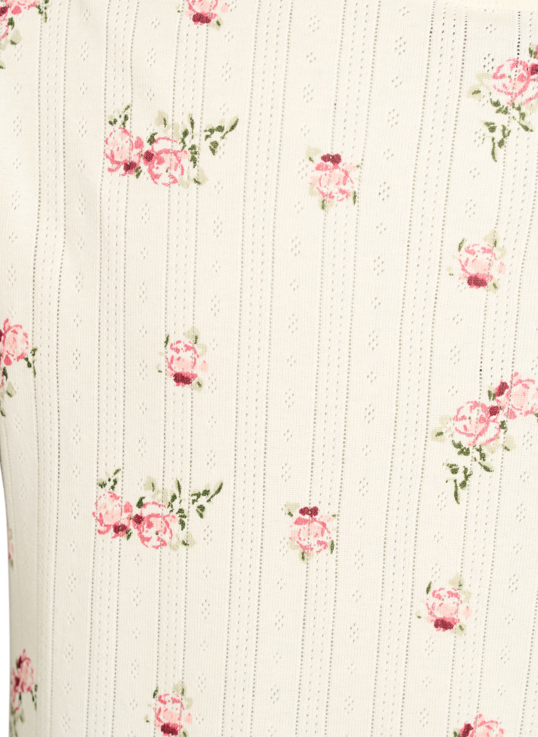 Zizzi Bio-Baumwoll-Pyjamaoberteil mit Fl&uuml;gel&auml;rmeln, 9990, Packshot image number 3