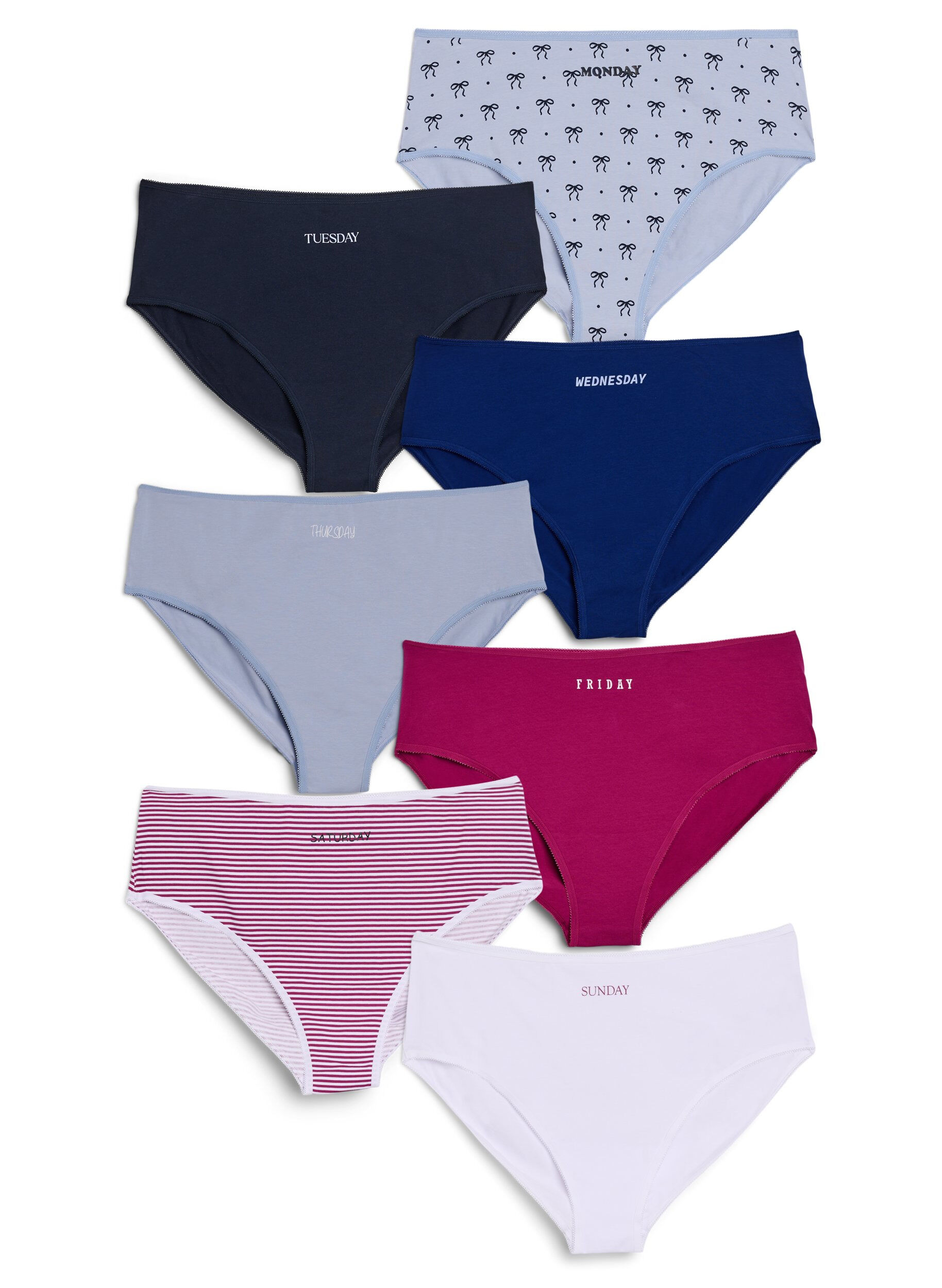 Zizzi7er-Pack Slips mit normaler Taillenh&ouml;he, Blau, Packshot image number 0