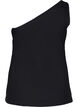One-Shoulder Top aus Baumwolle, Black, Packshot image number 1