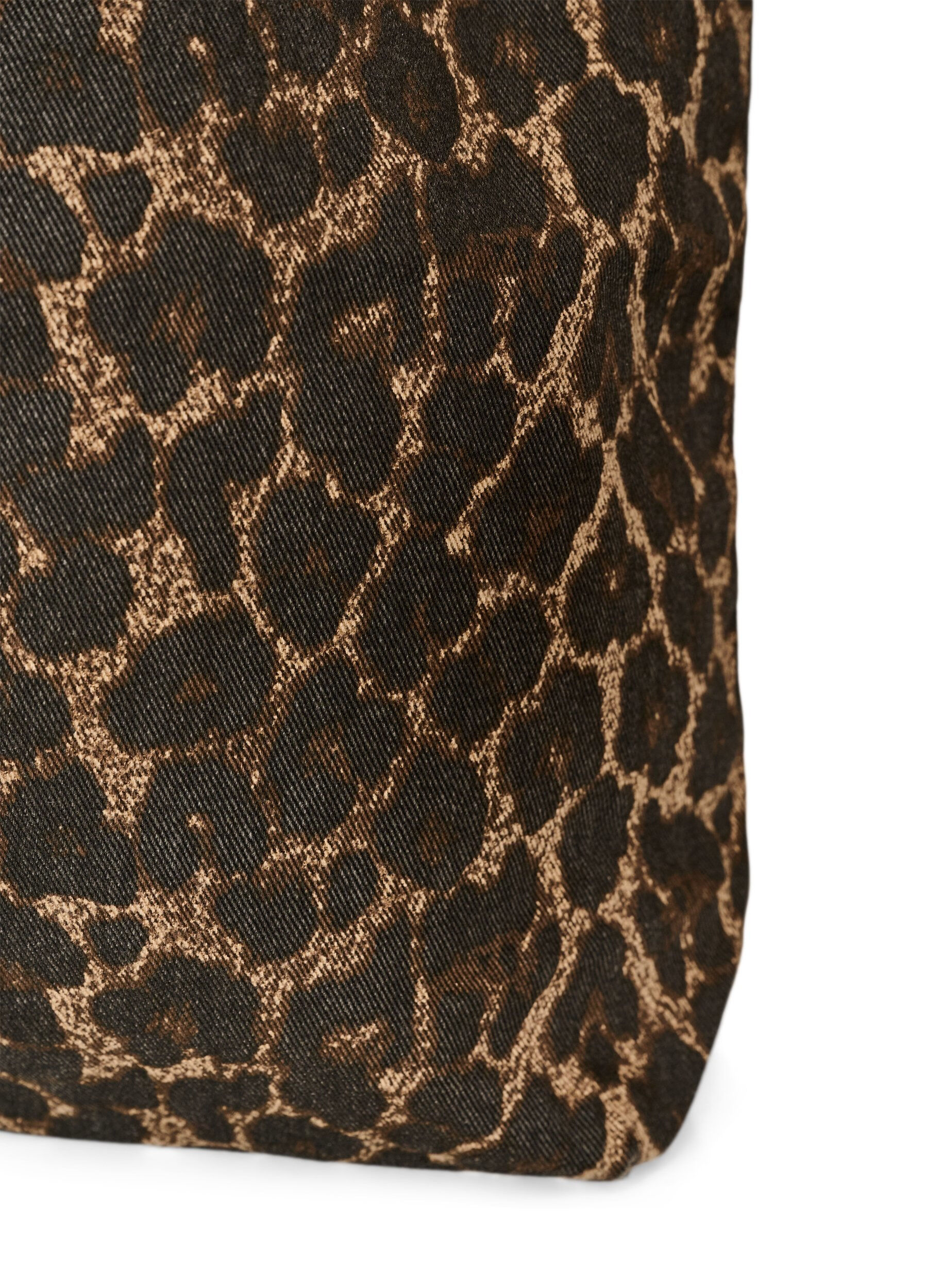 ZizziDenim Shopper mit Leopardenmuster, Braun, Packshot image number 2