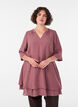 A-Linien-Kleid mit gestuften R&uuml;schen, Rot, Model image number 0