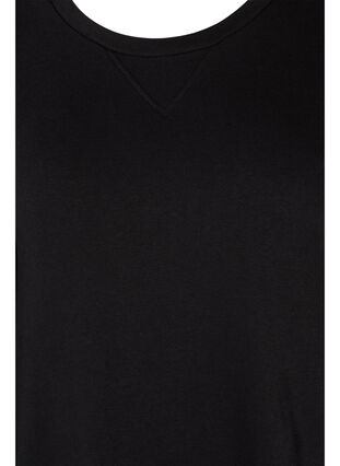 Sweatshirtkleid aus Baumwolle mit Taschen, Black, Packshot image number 2