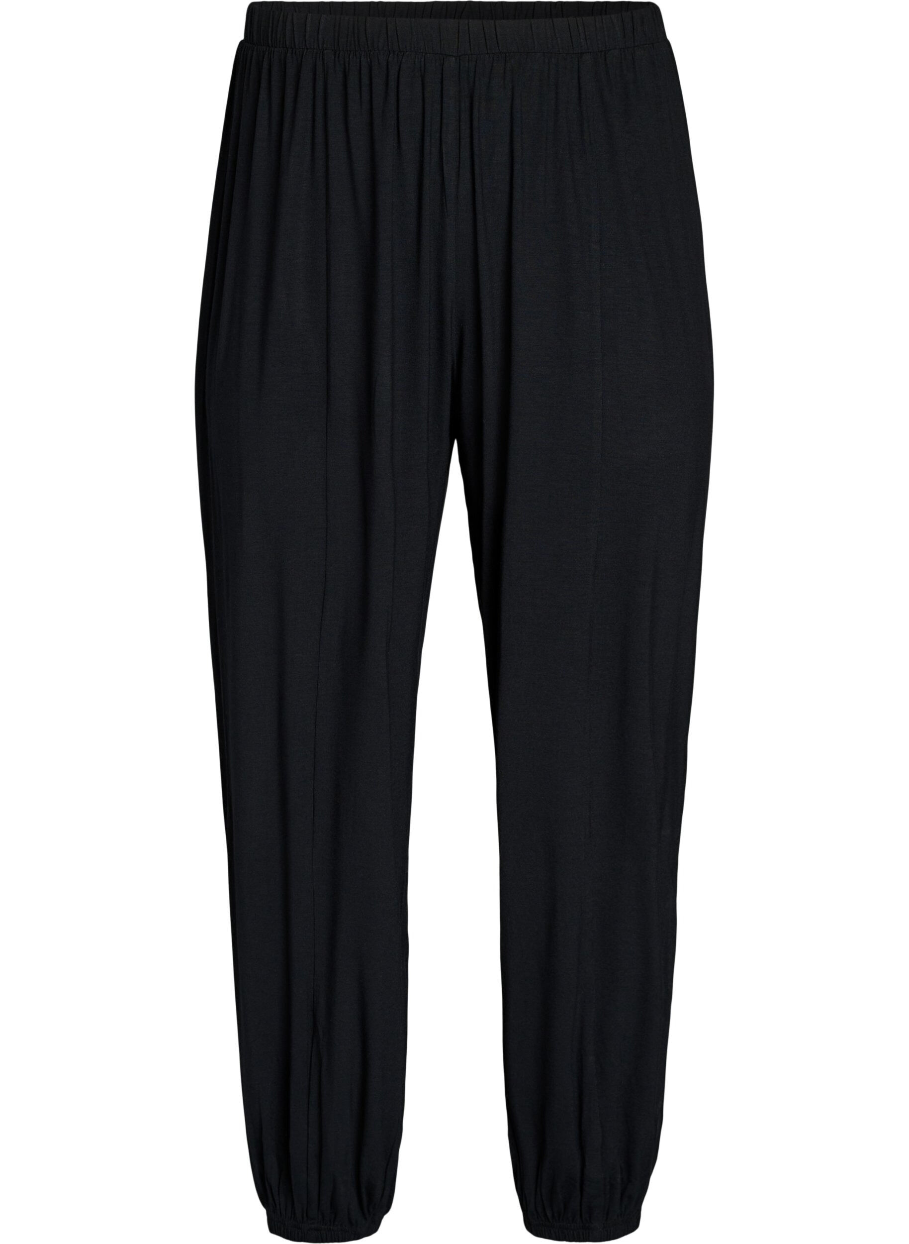 ZizziHoch taillierte Ballonhose aus Jersey, Schwarz, Packshot image number 0