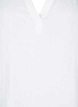 Tunika mit 3/4-Ärmeln aus Baumwolle, Bright White, Packshot image number 2