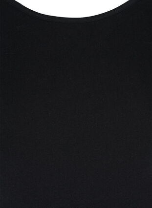 Baumwollbluse mit Spitze und 3/4-Ärmeln, Black, Packshot image number 2