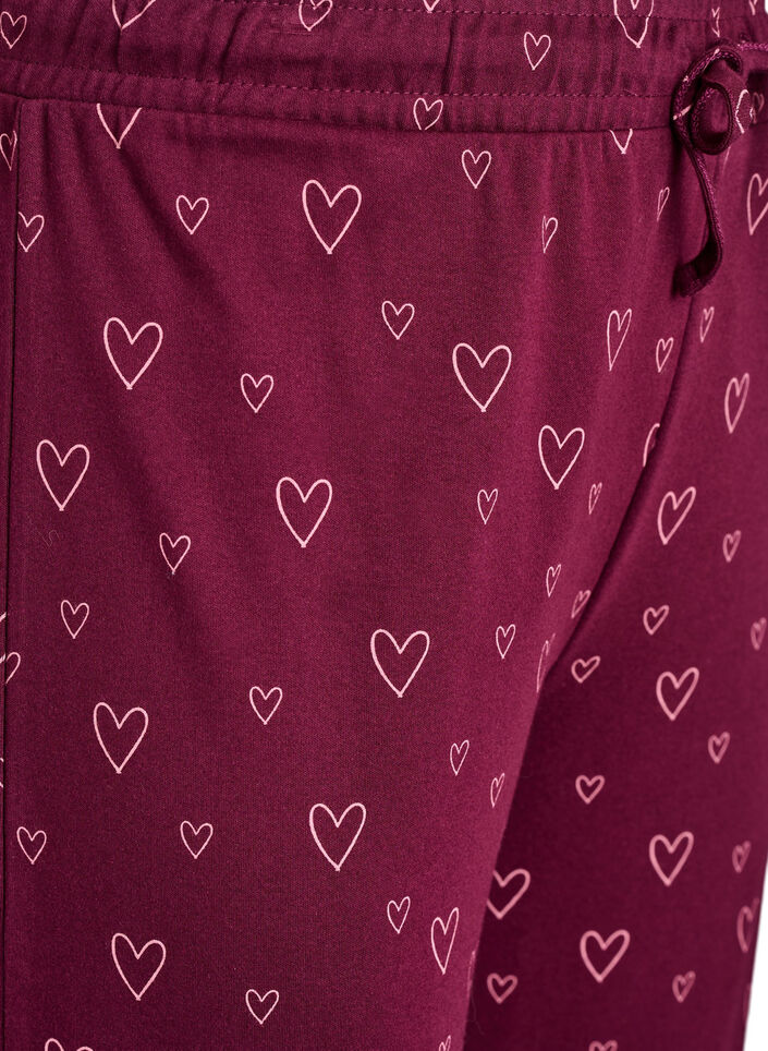 Baumwoll-Pyjamahose mit hohem Bund, Rot, Packshot image number 2