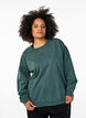 Lockeres Sweatshirt im gewaschenen Look, Gr&uuml;n, Model image number 0