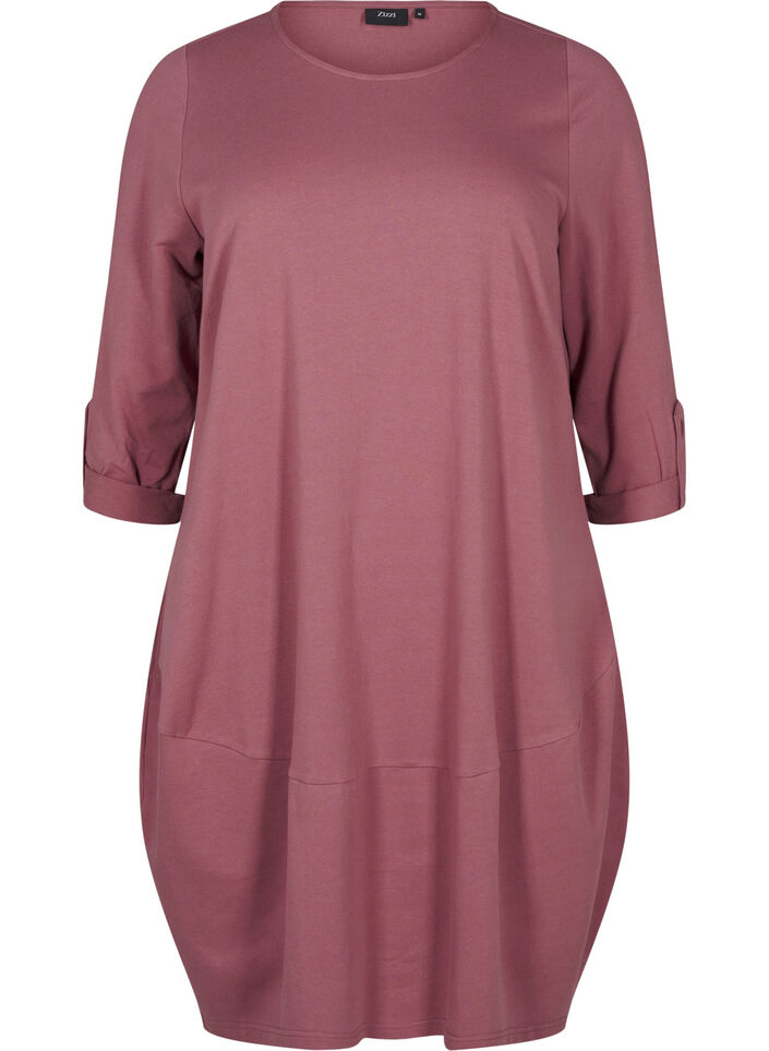 Ballonkleid aus Baumwolle mit Taschen, Rot, Packshot image number 0