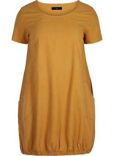 Kleid mit Taschen, Golden Yellow, Packshot image number 0