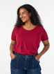 Einfarbiges basic T-Shirt aus Baumwolle, Rot, Model image number 0