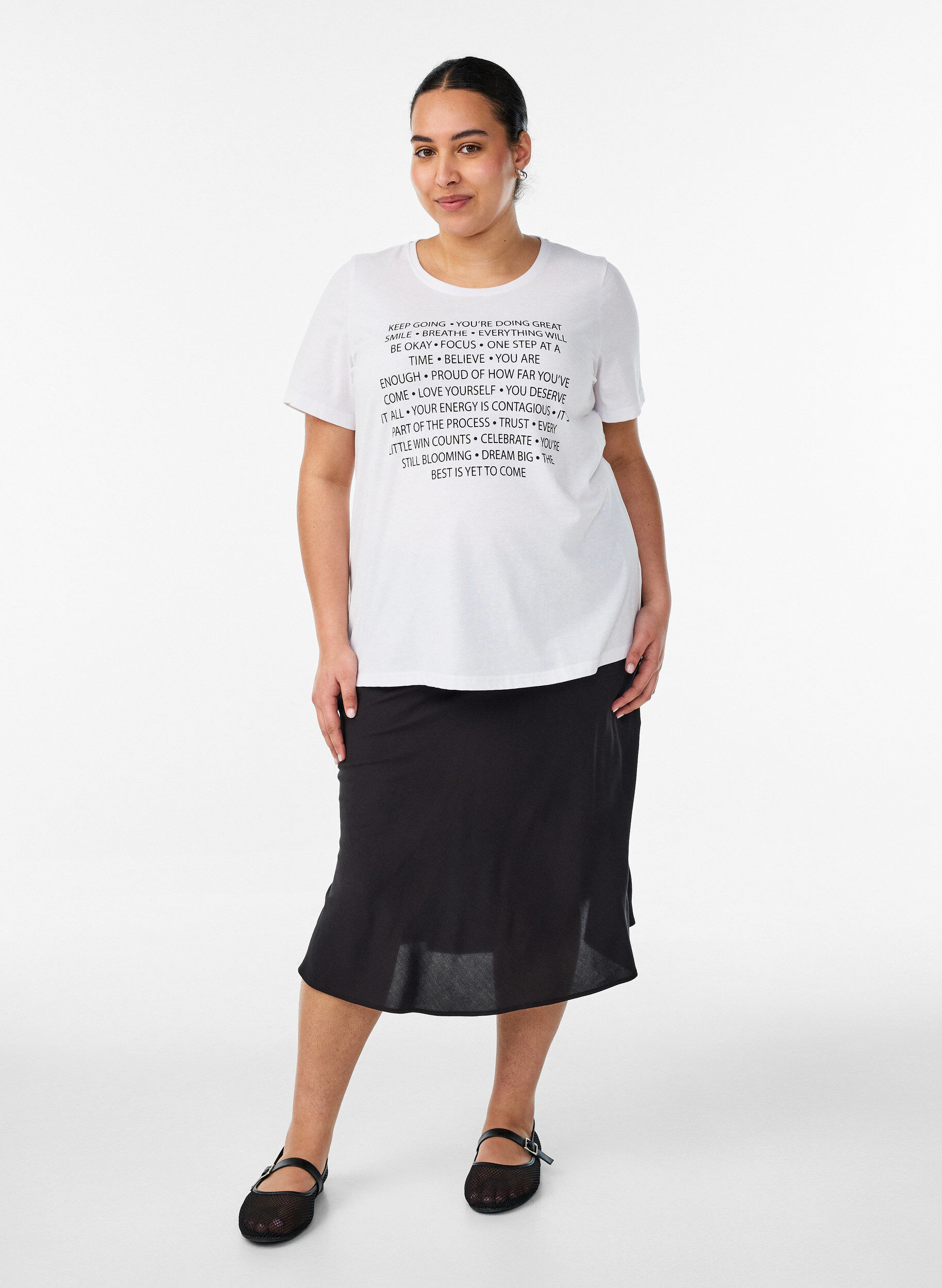 ZizziT-Shirt mit Print, Wei&szlig;, Model image number 1