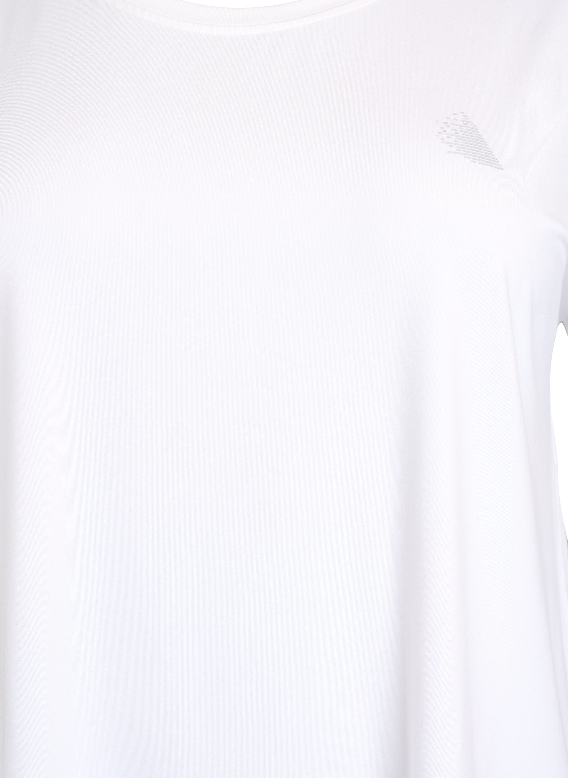 Zizzi Einfarbiges Trainings-T-Shirt, Wei&szlig;, Packshot image number 2