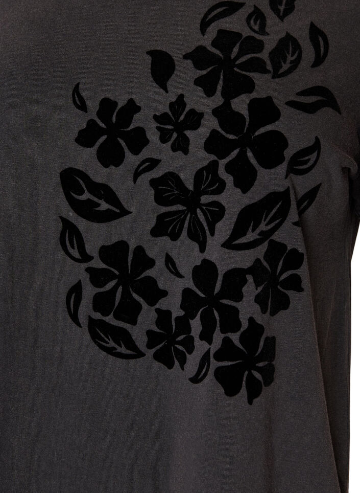 T-Shirt aus Bio-Baumwolle mit Print, Grau, Packshot image number 2