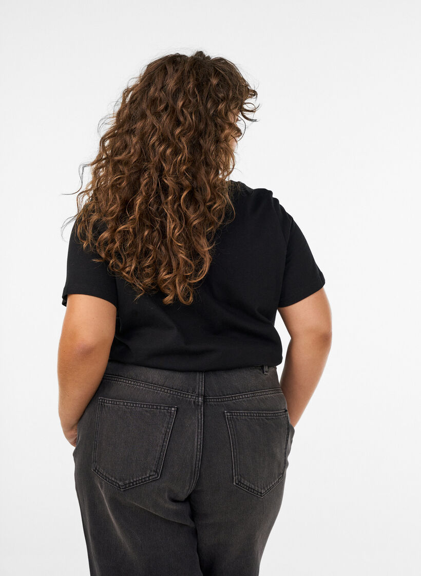 Weihnachts-T-Shirt aus Bio-Baumwolle, Schwarz, Model image number 2