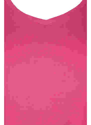 Einfarbiges basic T-Shirt aus Baumwolle, Hot Pink, Packshot image number 2