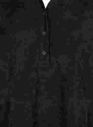 Cordkleid mit 3/4-Ärmeln und Knöpfen, Black, Packshot image number 2