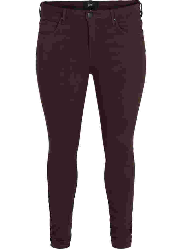 Super slim Amy Jeans mit hoher Taille, Molé, Packshot image number 0