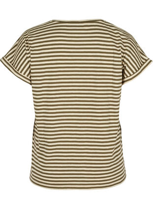 Gestreiftes T-Shirt aus Baumwolle, Ivy Green Y/D, Packshot image number 1