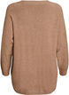 Lange Strickbluse mit Kugelkn&ouml;pfen, Braun, Packshot image number 1