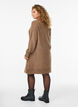 Kurzes Strickkleid mit V-f&ouml;rmigem Strukturmuster, Braun, Model image number 2