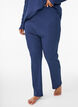 Pyjamahose mit Rippstruktur und elastischem Bund, Blau, Model image number 2