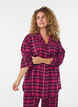 Kariertes Pyjamahemd aus Baumwolle mit langen &Auml;rmeln, Rot, Model image number 0