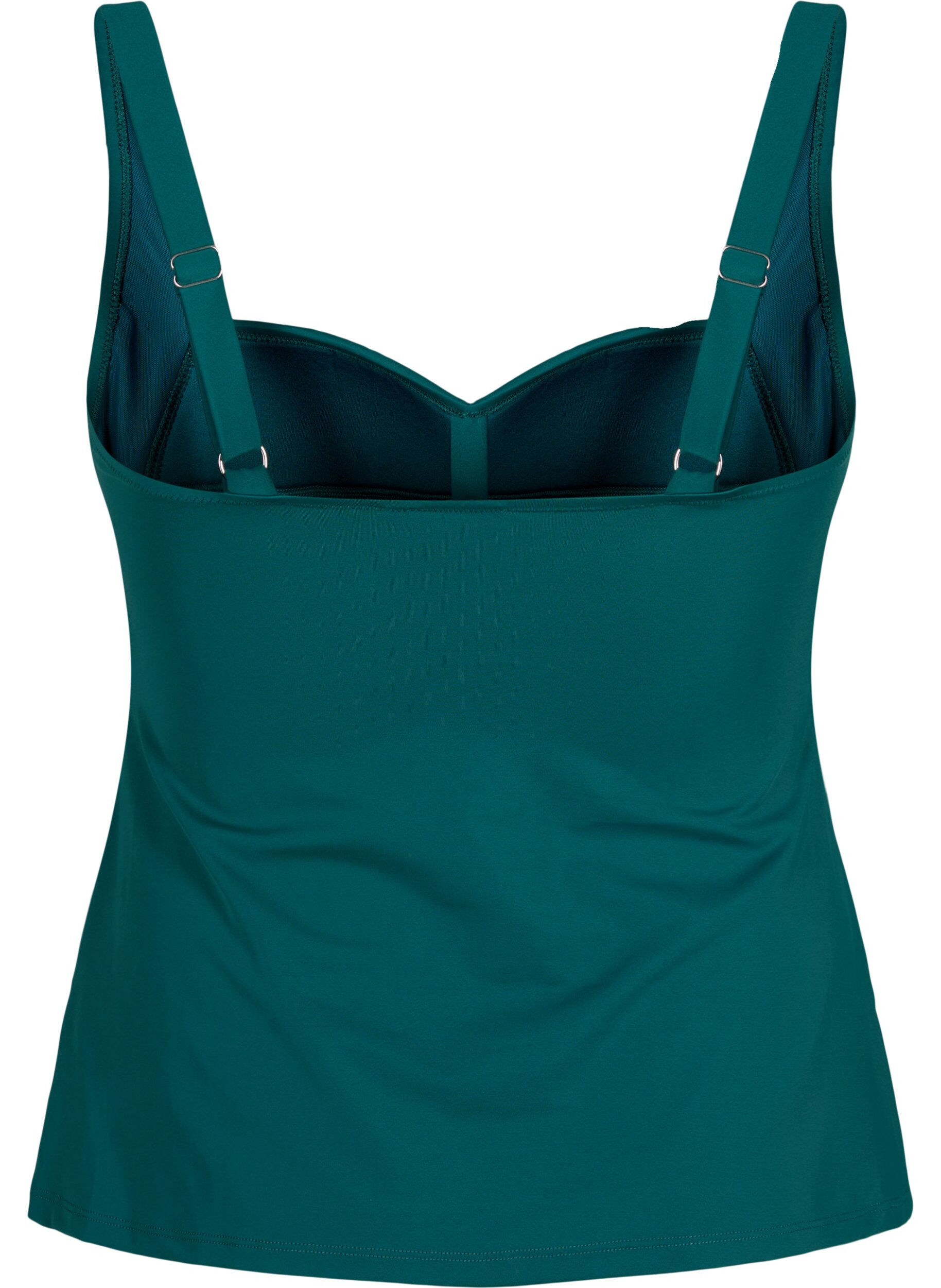 Zizzi Tankini mit Drapierung, Gr&uuml;n, Packshot image number 1