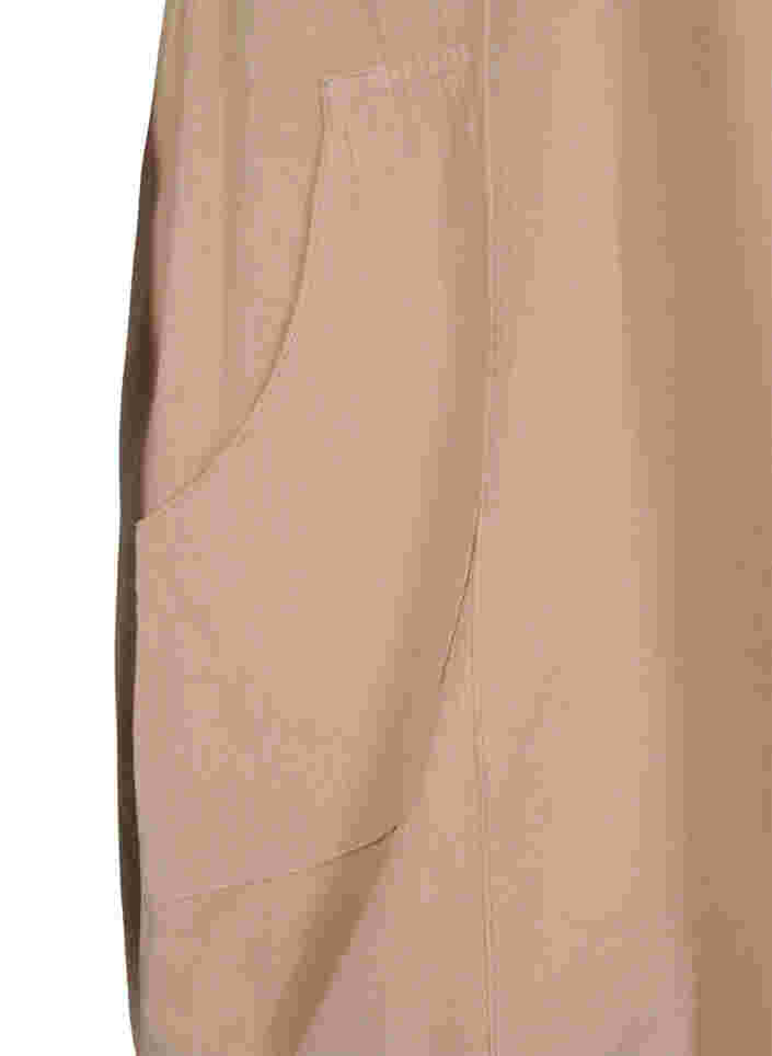 Kurzarm Kleid aus Baumwolle, Light Taupe, Packshot image number 3
